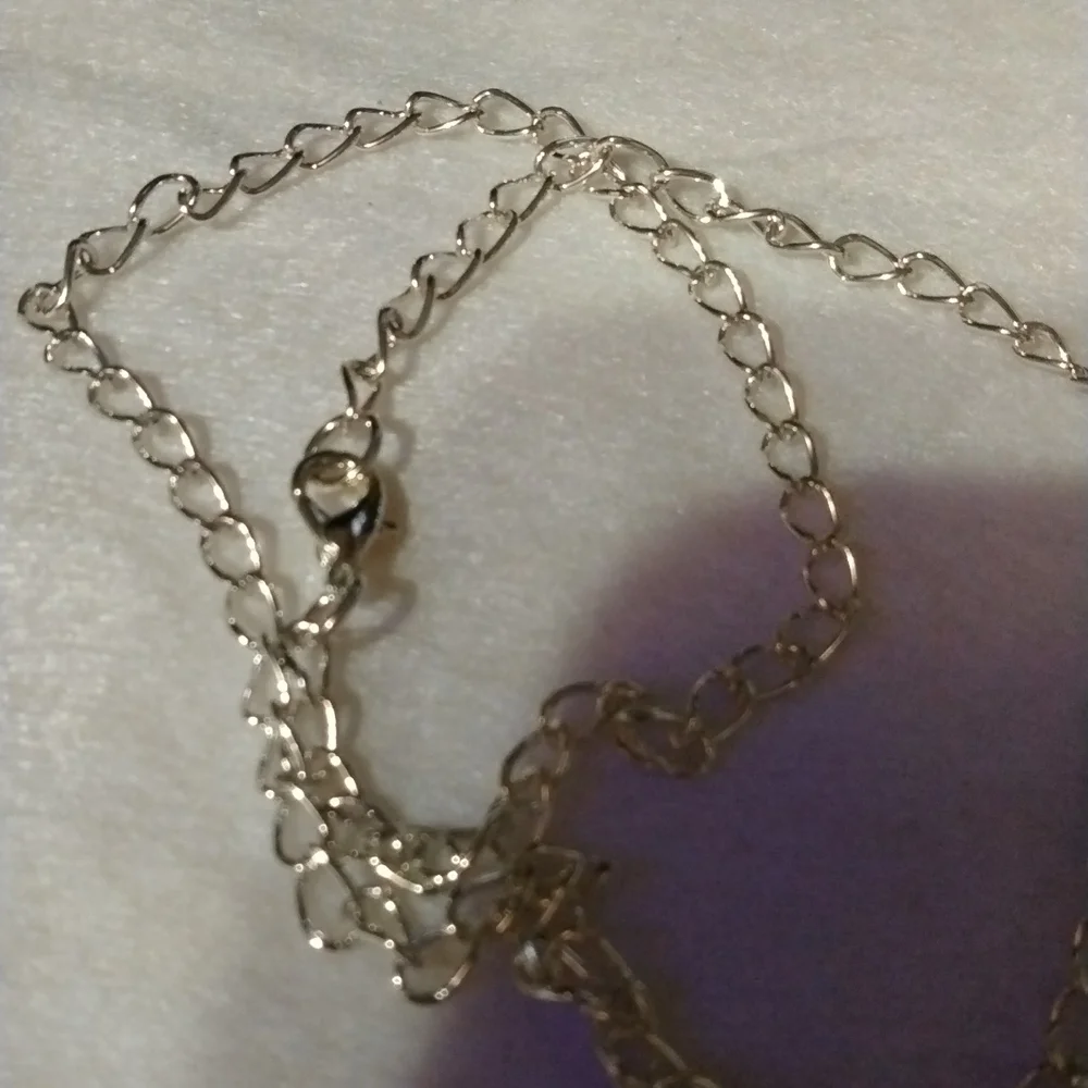 Silver plated chain necklace 18" NWT (sku 429) - Picture 4 of 4